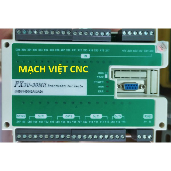 Bộ lập trình FX3U làm theo chuẩn mitsubishi (có hướng dẫn sử dụng)