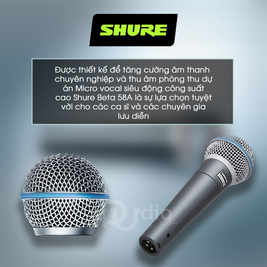 Micro có dây SHURE BETA 58A - Micro Karaoke cầm tay