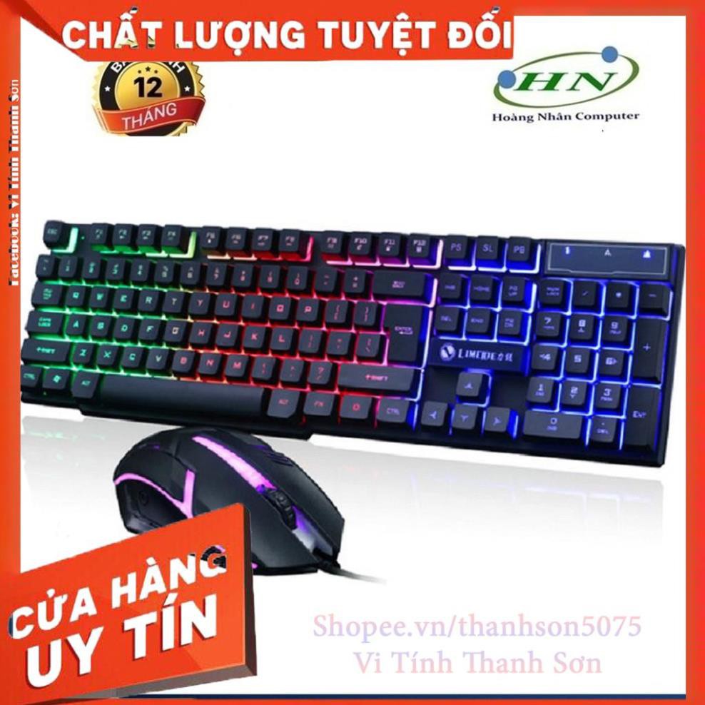 [Mã TH10KD20  hoàn đến10K xu] [MÀU ĐEN] Bộ Bàn Phím Và Chuột Game Led 7 Màu LIMEIDE GTX300 - Vi Tính Thanh Sơn