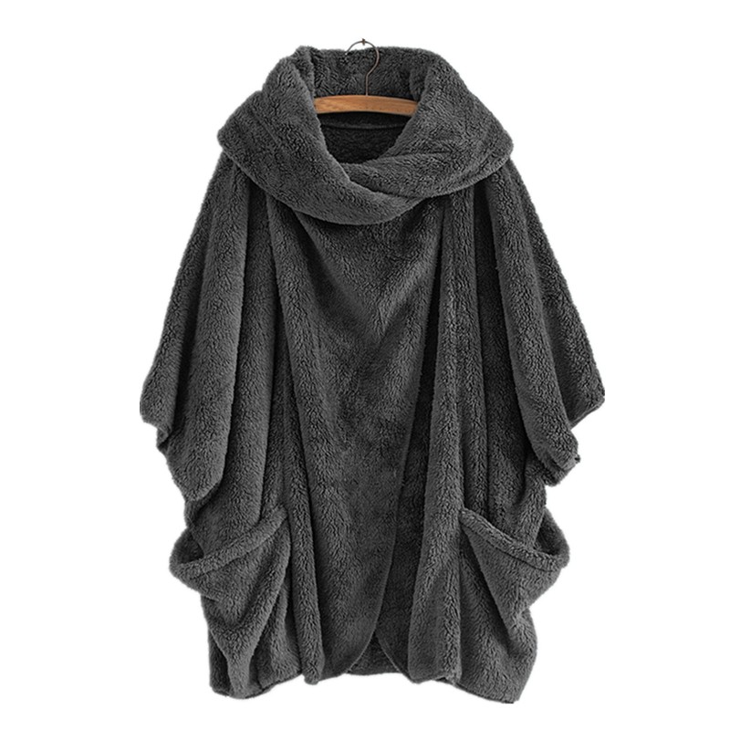 Áo khoác ZANZEA cánh dơi phối túi màu trơn nhã nhặn dành cho nữ