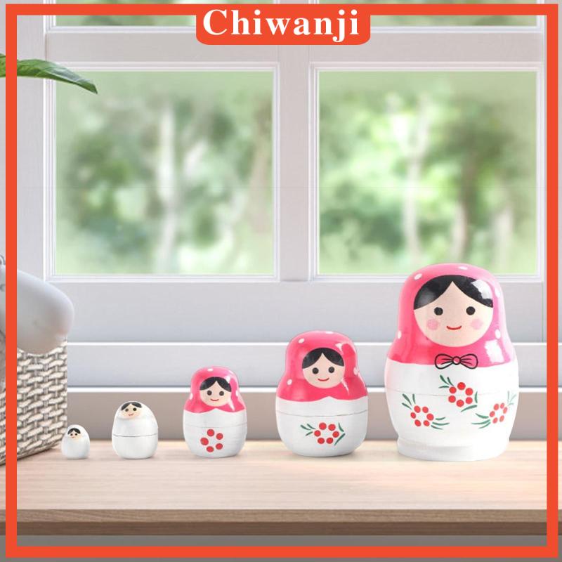 Bộ 5 Búp Bê Nga Bằng Gỗ Dùng Trang Trí Tiệc