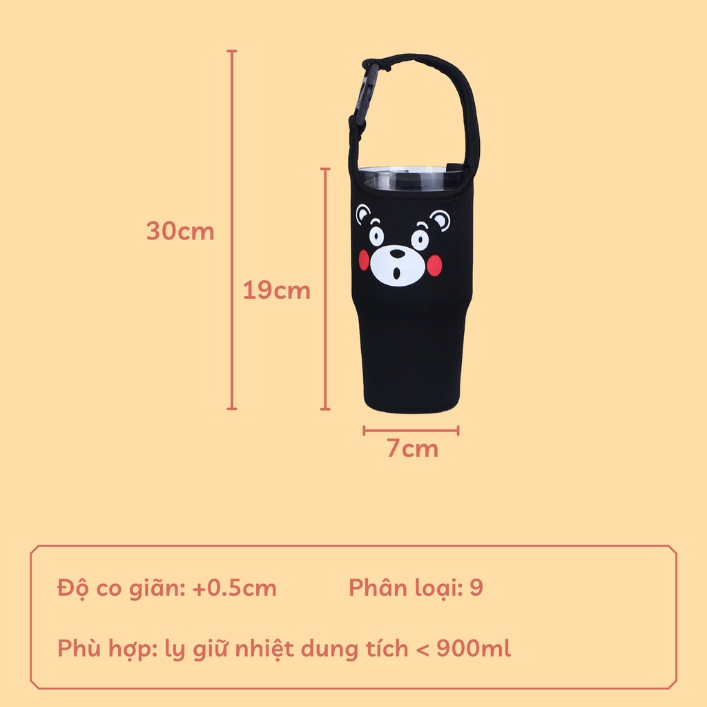 Túi đựng bình nước, ly giữ nhiệt 9 mẫu cỡ lớn chống xước, dung tích 900ml bền đẹp