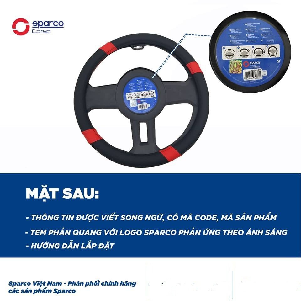 Bọc vô lăng Sparco Italia cao cấp - Cam Kết Chính Hãng - Vừa tất cả xe 4 đến 7 chỗ bao gồm cả SUV và Mini SUV