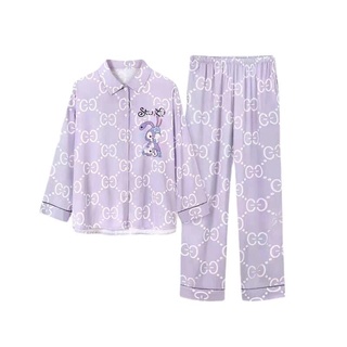 set pijama thỏ tím bé gái