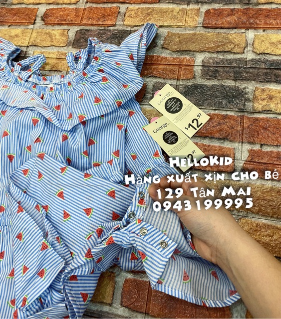Jumsuit kẻ dưa hấu