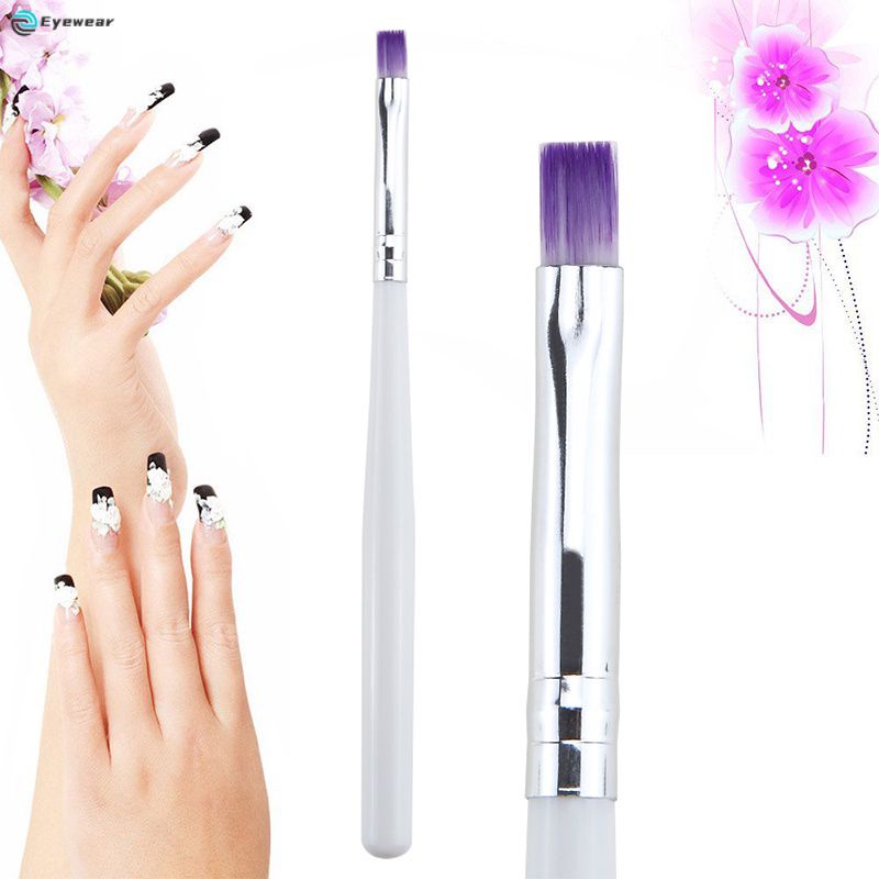 1 Máy Tính UV Gel Vẽ Tranh Bút Lông Móng Tay Nghệ Thuật Bàn Chải Cho Móng Tay DIY Dụng Cụ Gradient Tím Cọ Màu Trắng tay Cầm Mắt