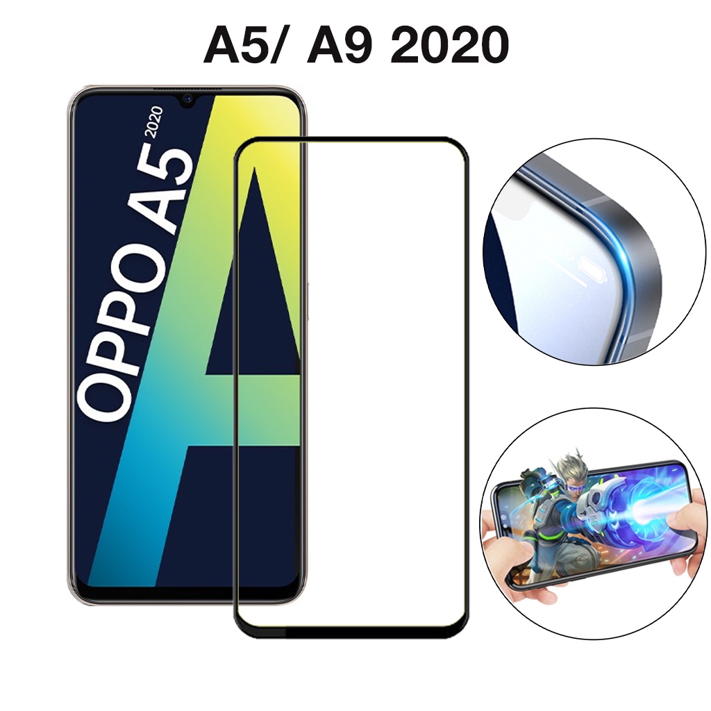 Kính Cường Lực Oppo A5 2020 A9 2020 full màn cao cấp chống trầy xước màn tặng kèm khăn lau màn hình Kính [9D]