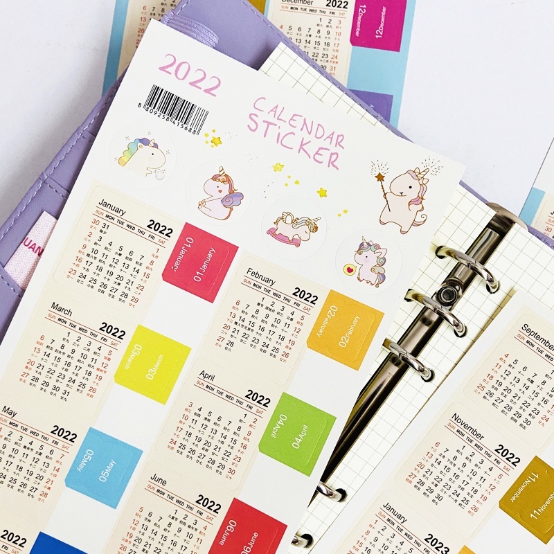 Miếng Dán Ghi Chú Họa Tiết Hoạt Hình Dễ Thương Dùng Trang Trí Sổ Tay DIY