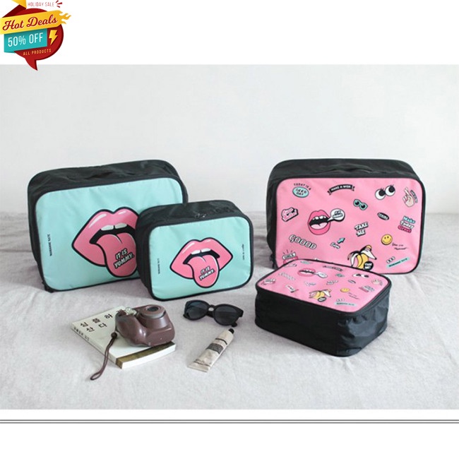 Túi Đựng Đồ Trang Điểm Họa Tiết Hoạt Hình Dành Cho Nữ