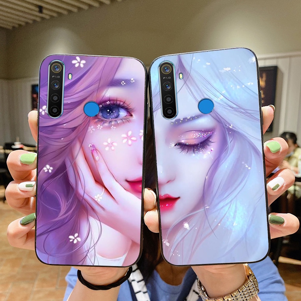 Ốp lưng điện thoại oppo realme 5 / 5 pro / c3 in hình phong cách nữ sang chảnh