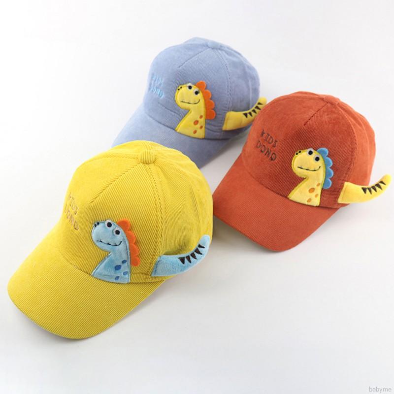 New Fashion Baseball Hat Kids Girl Boys Cartoon Dinosaur Wool Cap Children Hats