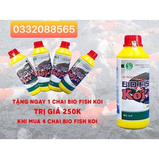 (ƯU ĐÃI ĐẶC BIỆT COMBO mua 4 tặng 1) Vi sinh hồ koi bio fish koi- Men vi sinh cho hồ cá koi