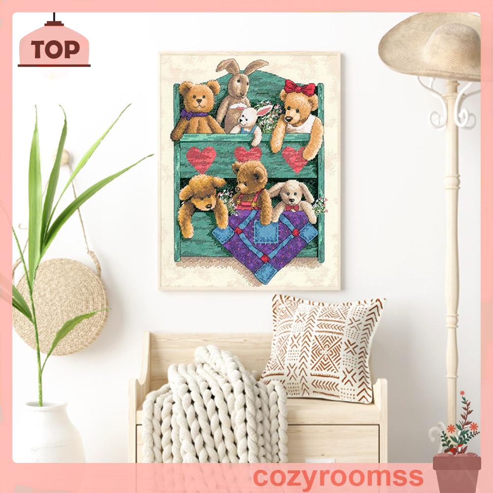 Tranh Thêu Chữ Thập Họa Tiết Gấu 11CT