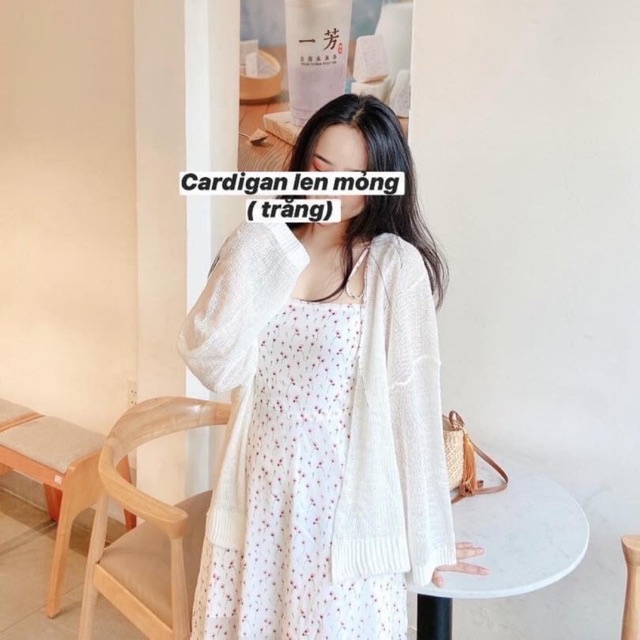 Áo khoác len cardigan mỏng