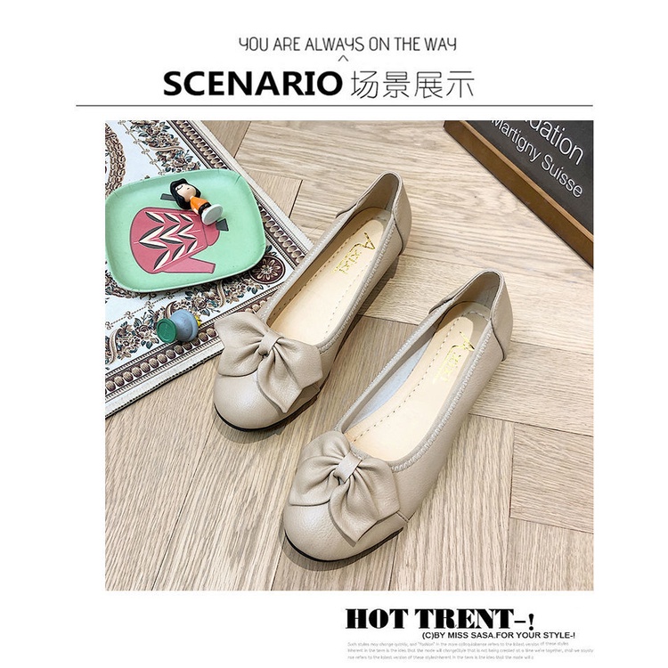 Giày Búp Bê Mũi Tròn Size Lớn 35-43 Thời Trang Cho Phụ Nữ Mang Thai Size 41-42