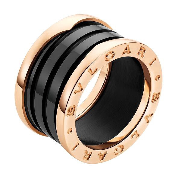 Nhẫn Mạ Vàng Hồng / Đen / Bạc Bg B.Zero1 4-and 18 Kt