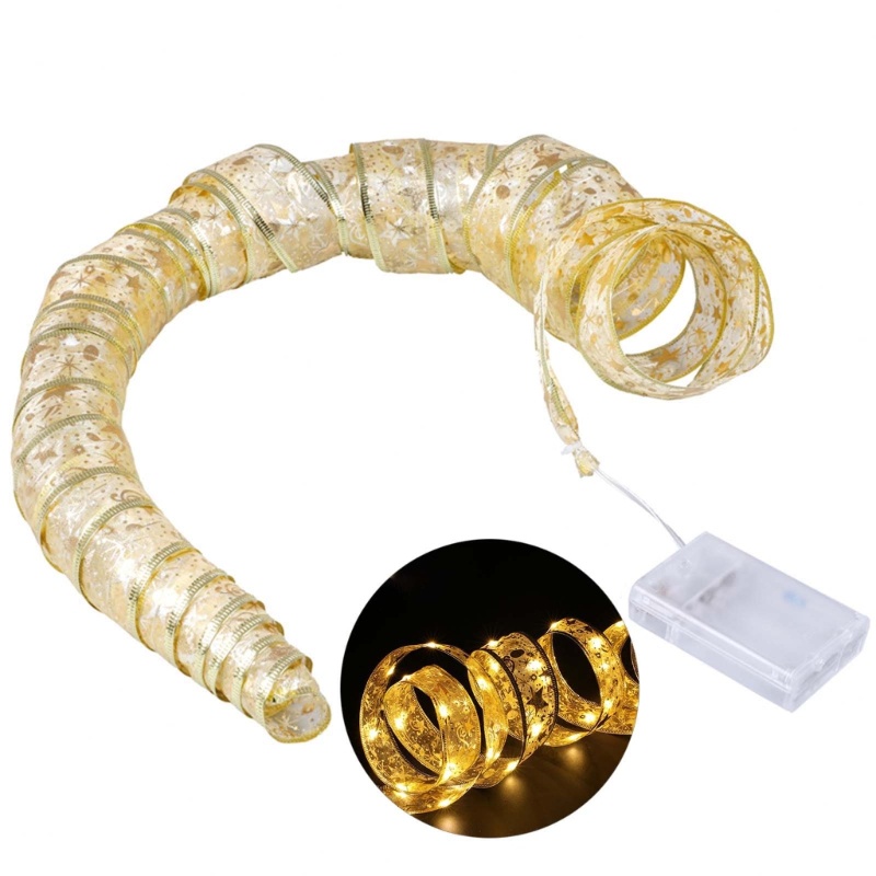 Dây Ruy Băng Đèn Led Trang Trí Cây Thông Noel