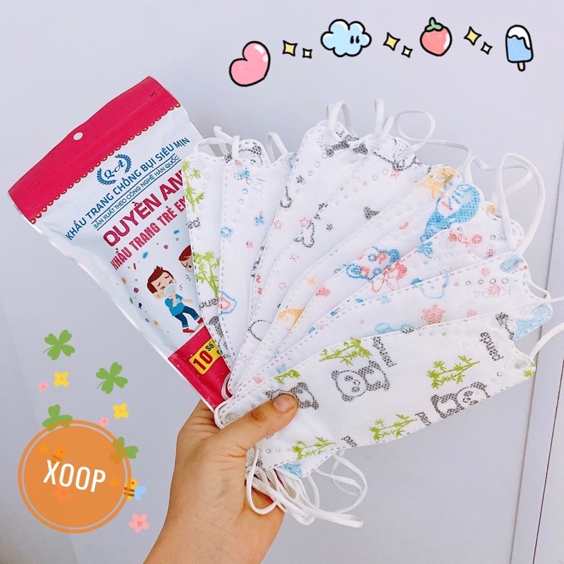 KHẨU TRANG KHÁNG KHUẨN 4 LỚP 4D KF94 MASK CHO BÉ[THÙNG 600 CÁI]