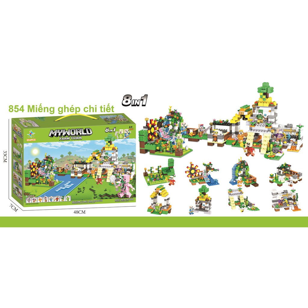 Lego Ghép Hình Game My Craft Lâu Đài Trong Rừng LXA314