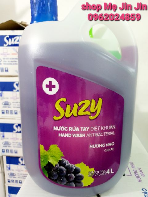 [CHÍNH HÃNG] Nước rửa tay DIỆT KHUẨN SUZY 4L - thành phần HỮU CƠ, chất lượng NHẬT BẢN