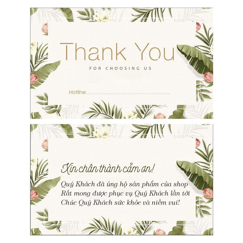 COMBO 200 THANK YOU CARD/THIỆP CẢM ƠN GIÁ SIU RẺ DÀNH CHO CÁC SHOP ONLINE