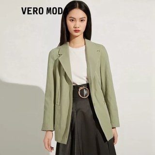 Áo khoác blazer một hàng nút vải khaki dáng rộng - Vero Moda CoutureMade