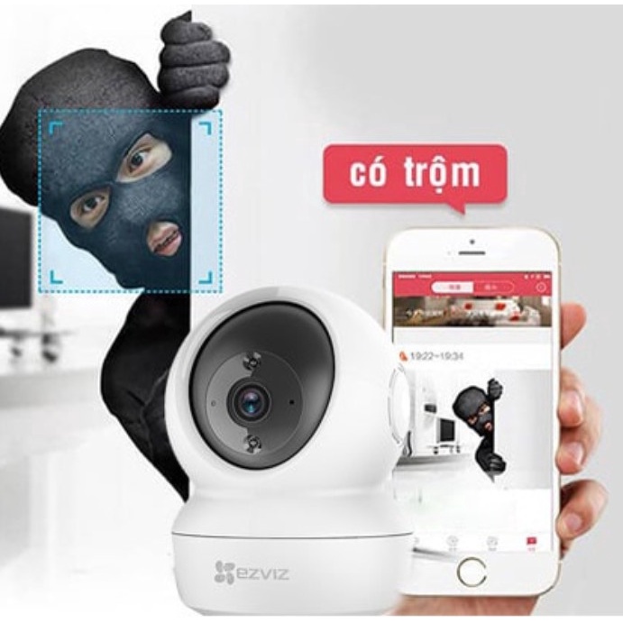 Camera wifi không dây, xoay 360 độ, Ezviz C6N 2MP 4MP 2K siêu nét, đàm thoại 2 chiều, theo dõi chuyển động