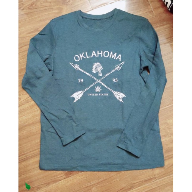 Áo thun nam Net men dài tay in OKLAHOMA