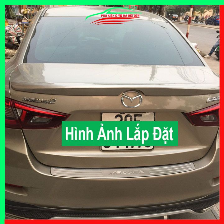 Đuôi gió sau xe liền cốp Mazda 2 Sedan 2015-2021 hàng mộc chưa sơn