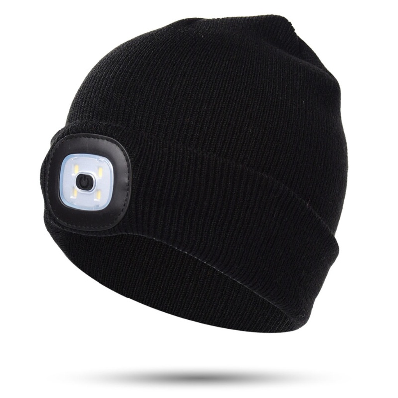 Mũ Beanie Có Đèn LED Có Thể Sạc Lại Bằng Cổng USB Độ Sáng Cao Dành Cho Trẻ Em