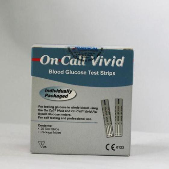 Que thử đường huyết On-call Vivid (Hộp 25 que)