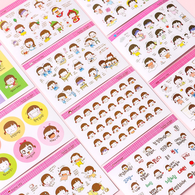 Sticker Moimoi bé xinh 6.5*9cm Pison dễ thương, hình dán cute trang trí