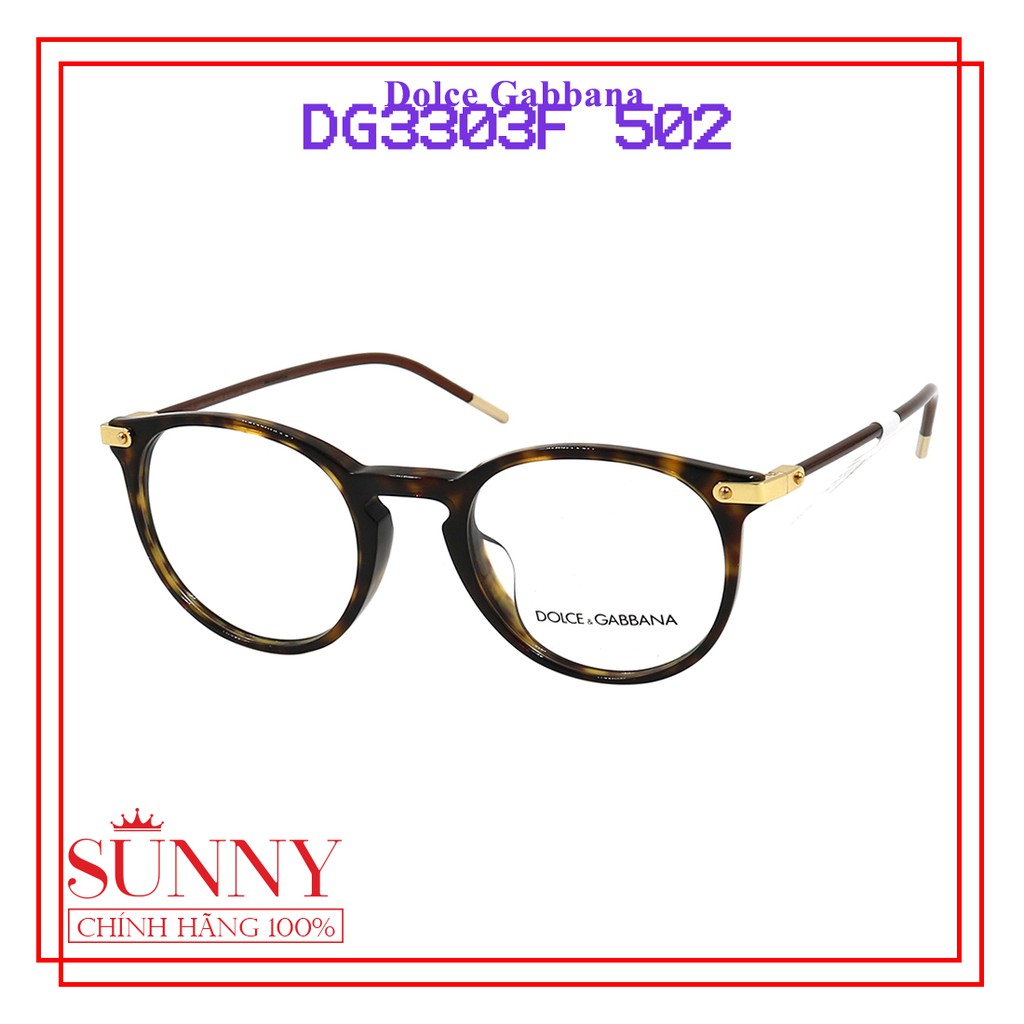 Gọng kính nam nữ chính hãng Dolce &amp; Gabbana DG3303F màu sắc thời trang, thiết kế dễ đeo bảo vệ mắt