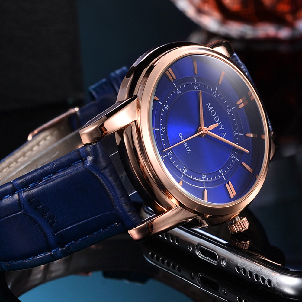 Đồng hồ Nam Modiya M1122 Doanh Nhân 2019 Dây Da PU Cao Cấp