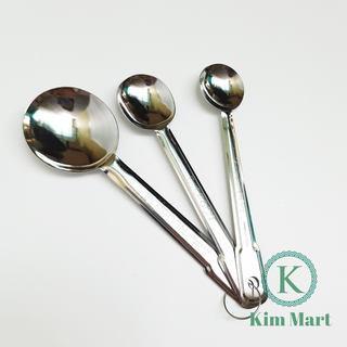 Set 3 Thìa Đong Gia Vị Bằng Inox 2.5ml, 5ml, 15ml Hàng Nhật - Chính hãng