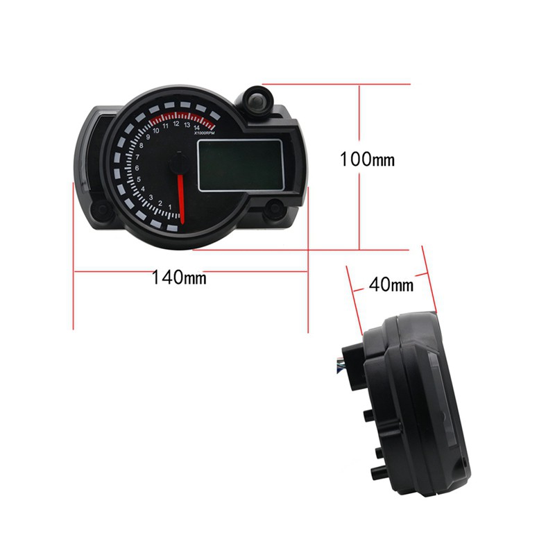 Đồng Hồ Đo Tốc Độ Kỹ Thuật Số Có Đèn Led 7 Màu Rx2N Atv 15000rpm Cho Xe Mô Tô