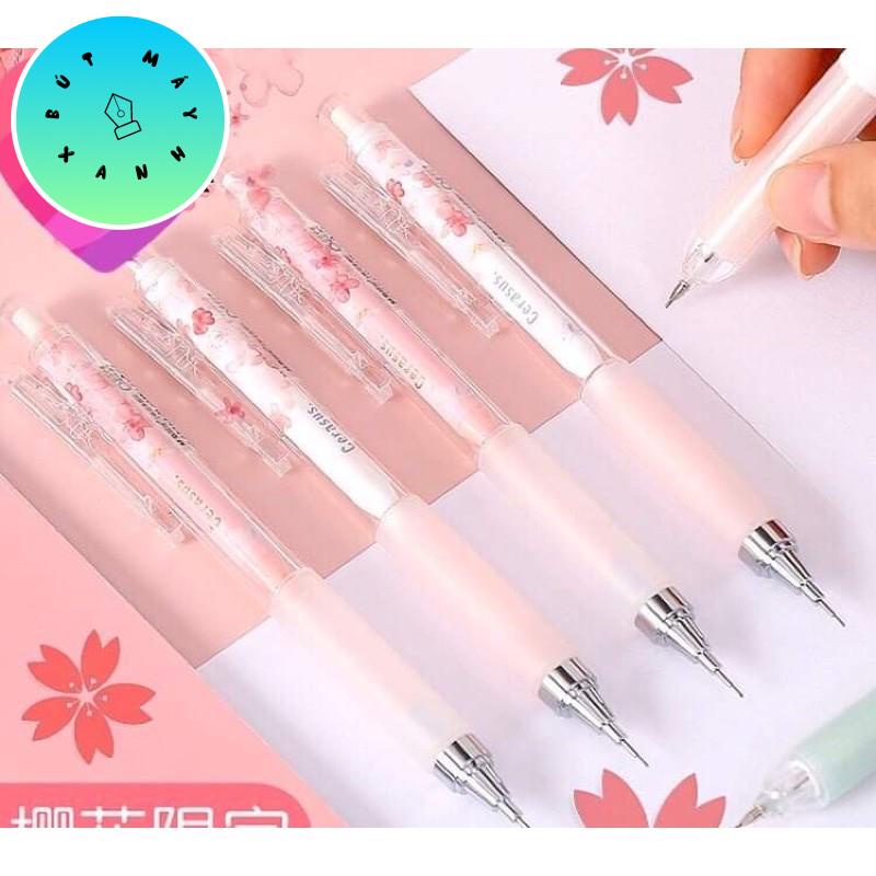 Bút chì kim bấm MG 0.5mm hình sakura xinh xắn