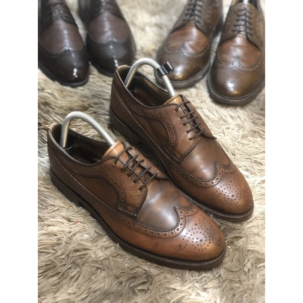 [Giày 2hand] [Size 40] [TonaShoe] Giày Tây Kiểu Dáng Wingtips Full Brouge Màu Nâu Phiên Bản Heritage Cao Cấp