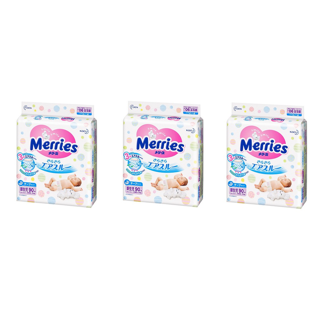 Bỉm dán Merries Newborn90 Nhật Bản (dưới 5kg)