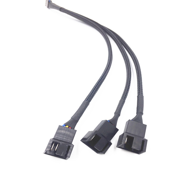 Dây Cáp Chia Nguồn Fan Tản Nhiệt Máy Tính 1 ra 2, 1 ra 3 - cổng 4 Pin Điều Tốc PWM, Nối Dài Quạt Tản Nhiệt