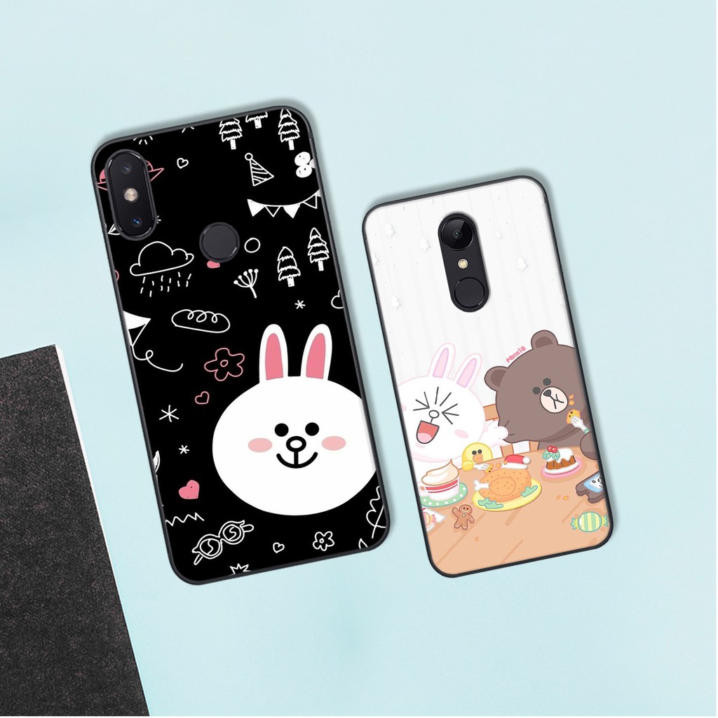 [ỐP XIAOMI_SIÊU RẺ] ỐP LƯNG XIAOMI GẤU BROWN VÀ THỎ CONY |Note 4/4x-5 Plus-Note 5/5PRO-NOTE 6-Mi A1-Mi A2| DOAREMON CASE