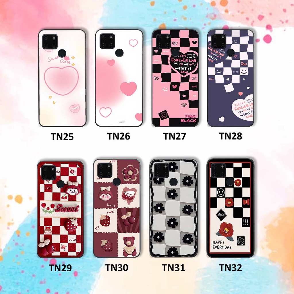 Ốp Realme C20 / C21Y in hình trái tim, caro kẹo ngọt đầy cá tính siêu đẹp siêu chất