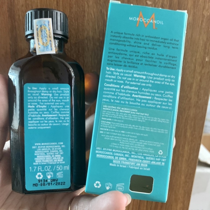 TINH DẦU DƯỠNG TÓC NGUYÊN BẢN MOROCCANOIL 125ml