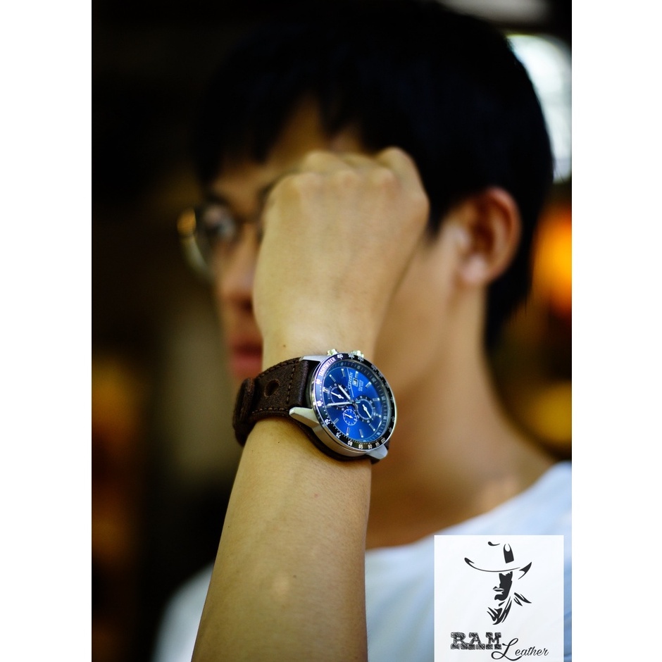 Dây Đồng Hồ Citizen Da Bò Thật - RAM Leather - P1 Bền Đẹp