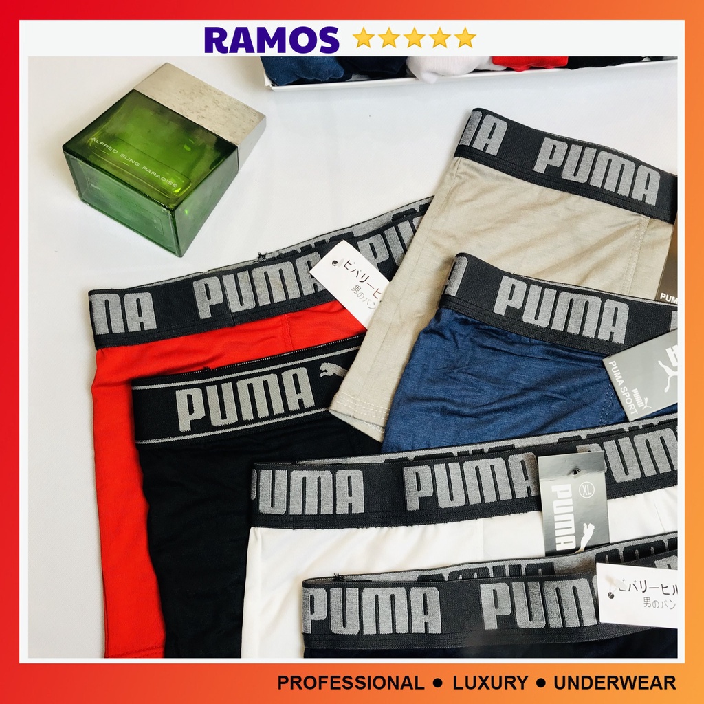 Quần Lót Nam Boxer Cao Cấp, Quần Sịp Đùi Nam PUMA Chất Liệu Cotton mềm mịn thoáng mát - Ramos