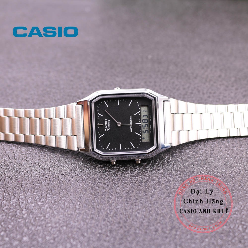 Đồng hồ Unisex Casio Vintage AQ-230A-1DMQ dây kim loại