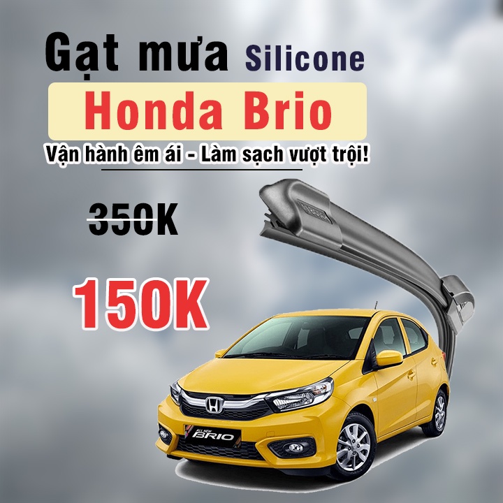 Gạt mưa Silicon cho xe Honda Brio lưỡi silicon siêu mềm siêu sạch