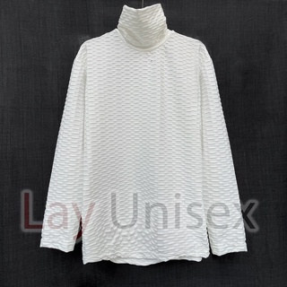 Áo thun Cổ Lọ tay dài Squares Pattern Royalty