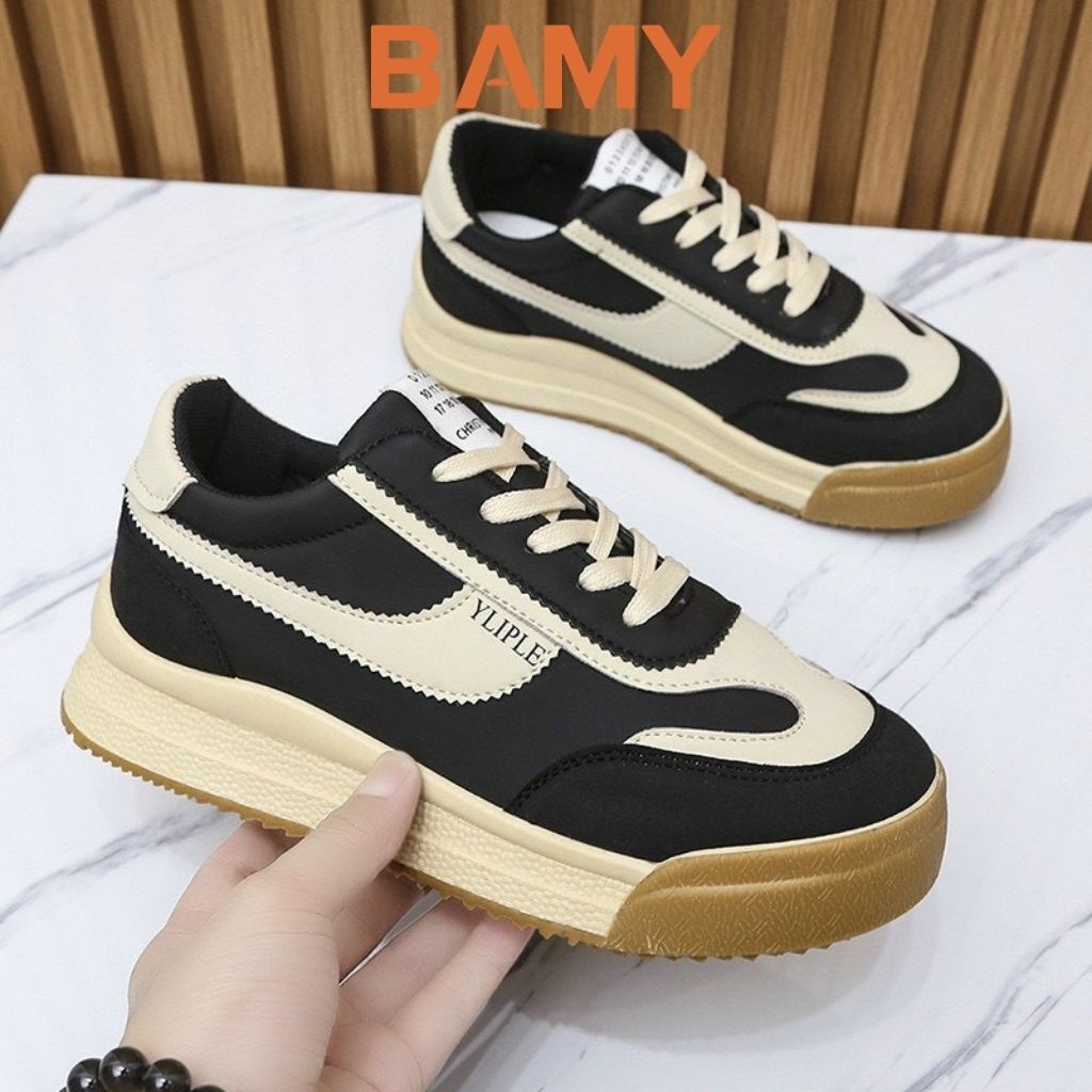 Giày thể thao nữ Forrest Gump đế bánh mì 4 phân, Giày Sneaker nữ BAMY mẫu mới 2021