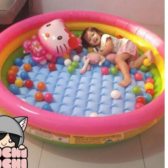 Cao Cấp! Hồ Bơi Trẻ Em 147cm x33cm INTEX Sunset Phát Sáng 57422,